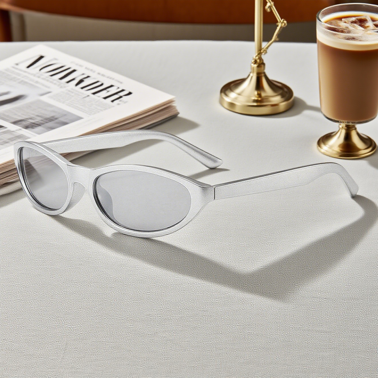 Stylish Vintage Sunscreen Oval Sunglasses
