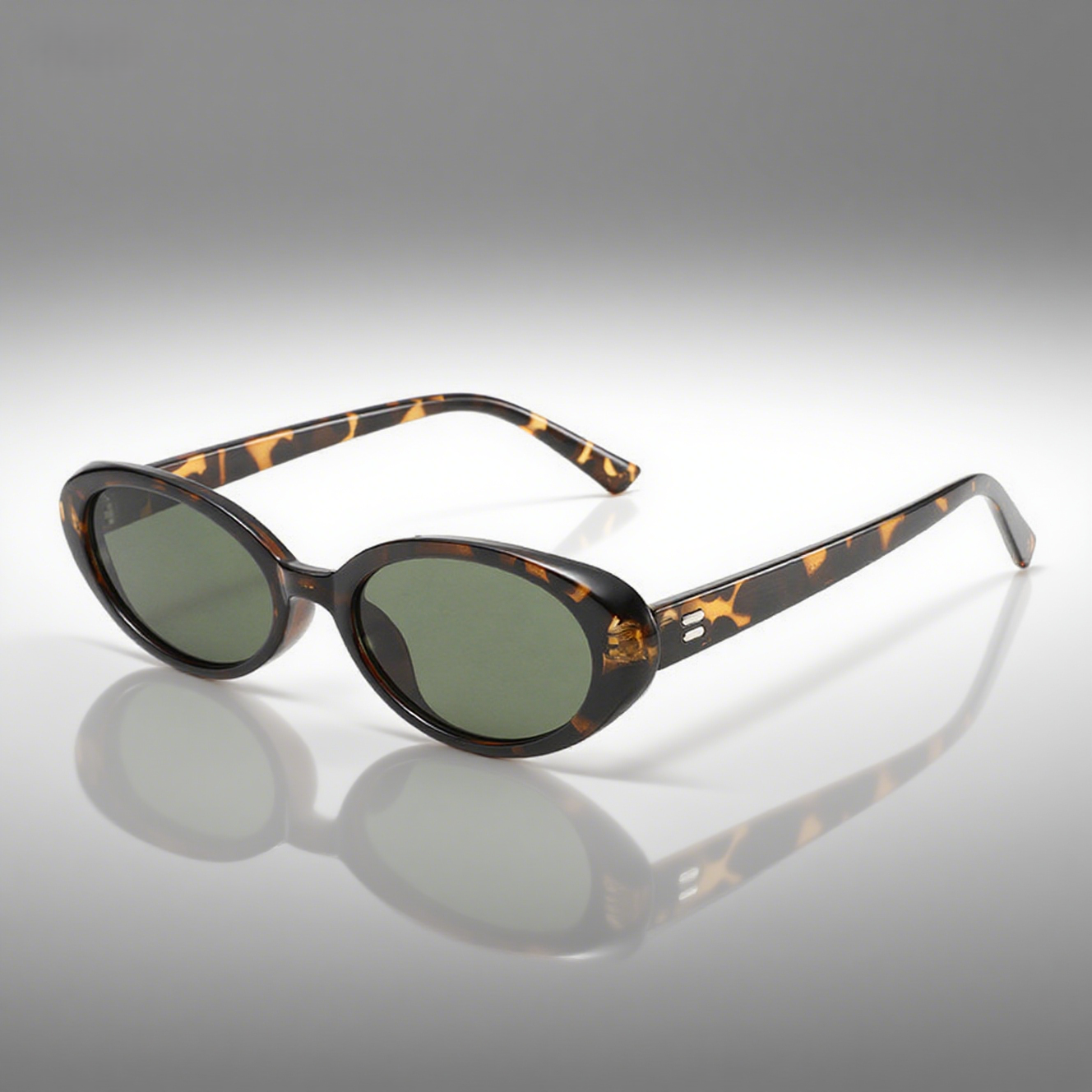 Trendy Oval Cat-Eye Sunglasses