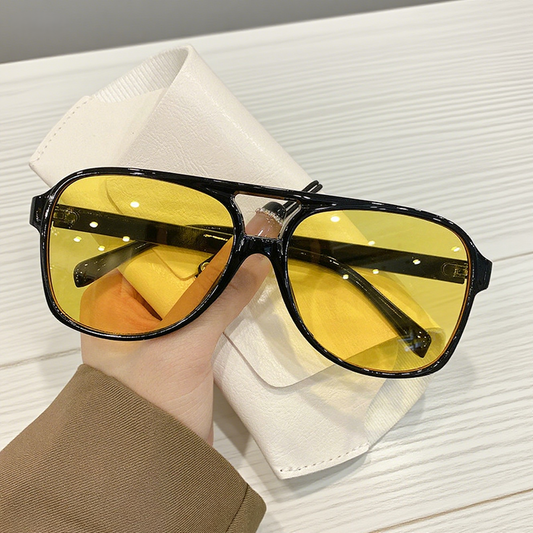 Stylish Vintage Full-Rim Oval Sunglasses