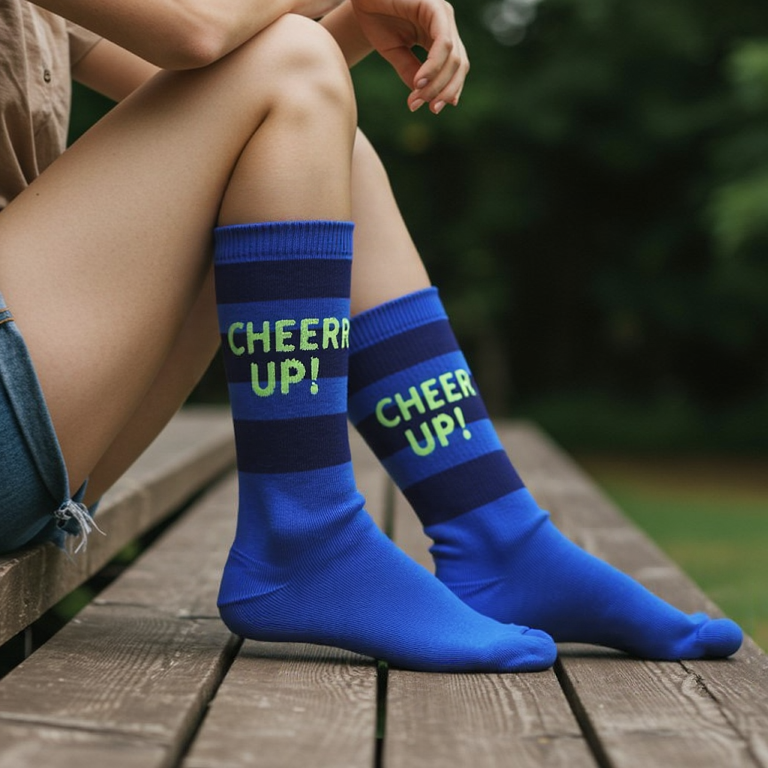 Striped Letter Athletic Socks