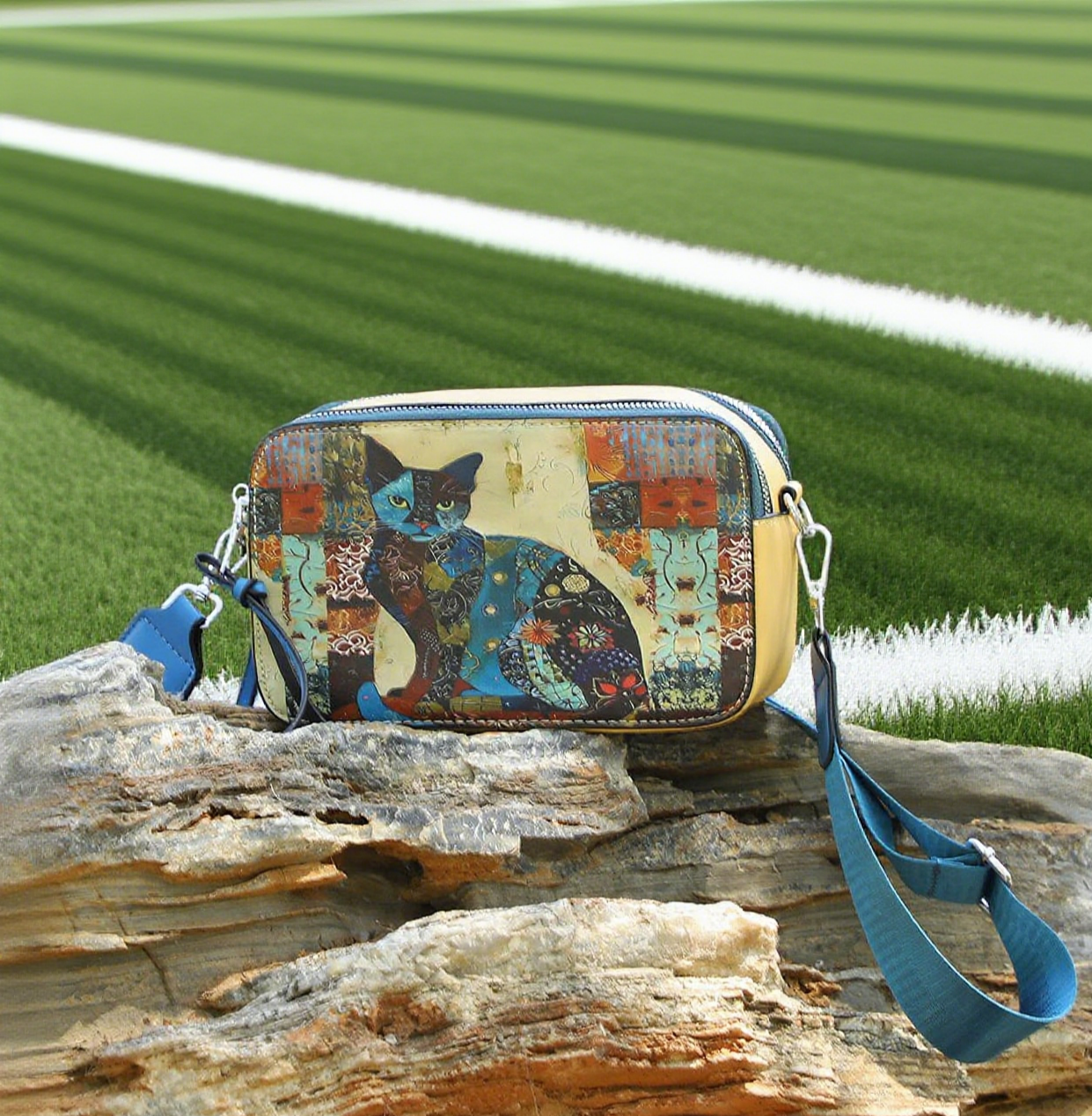 Printed funny pack crossbody bag