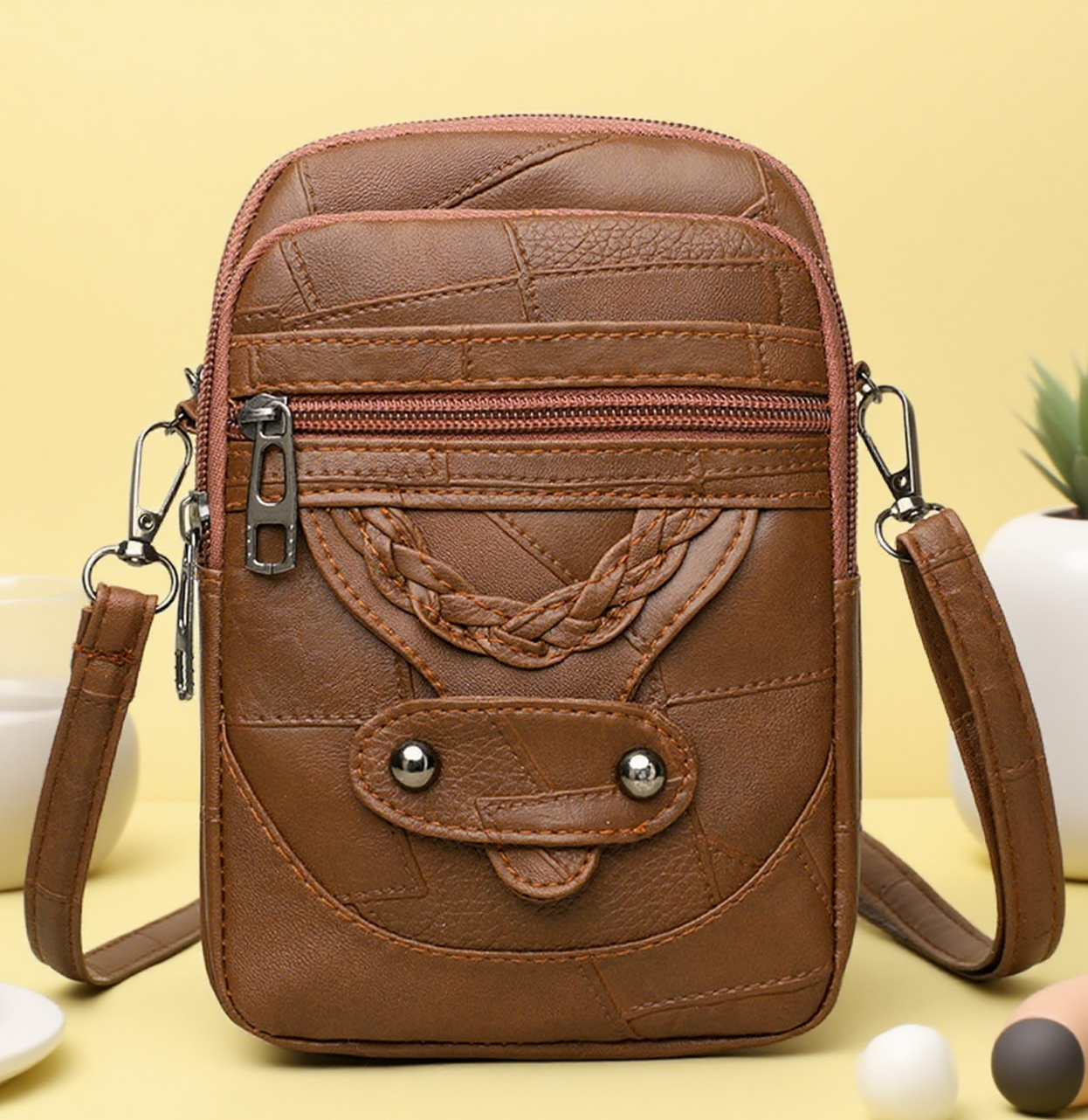 Solid color phone bag crossbody bag
