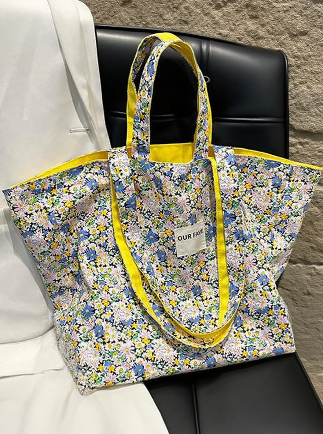 Double-sided printed tote bag