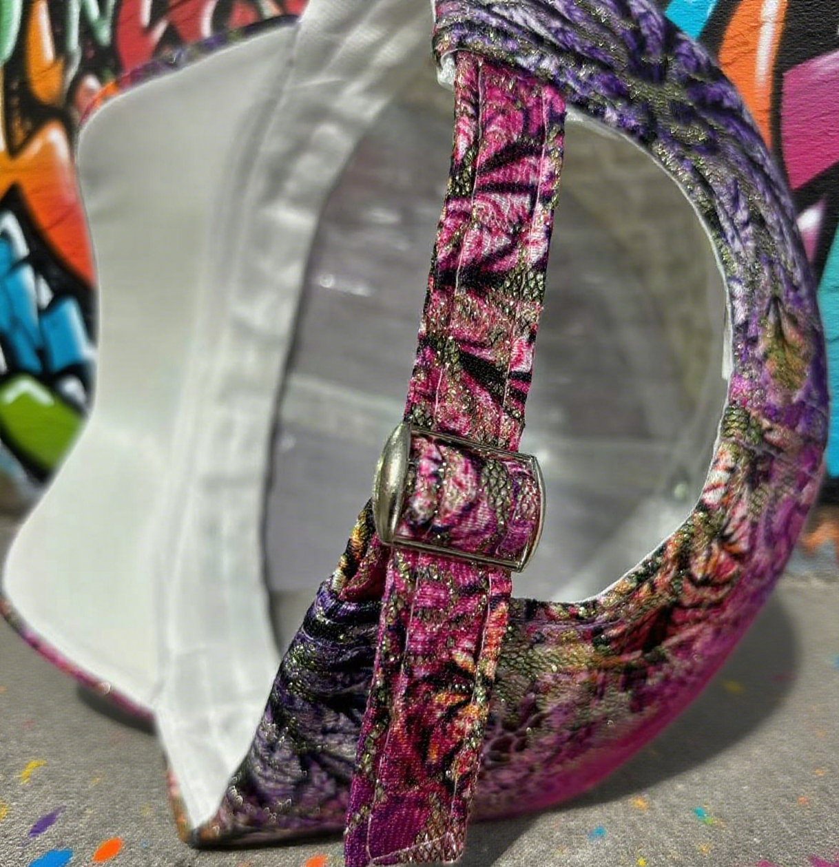 Baby print faux pearl diamond baseball cap