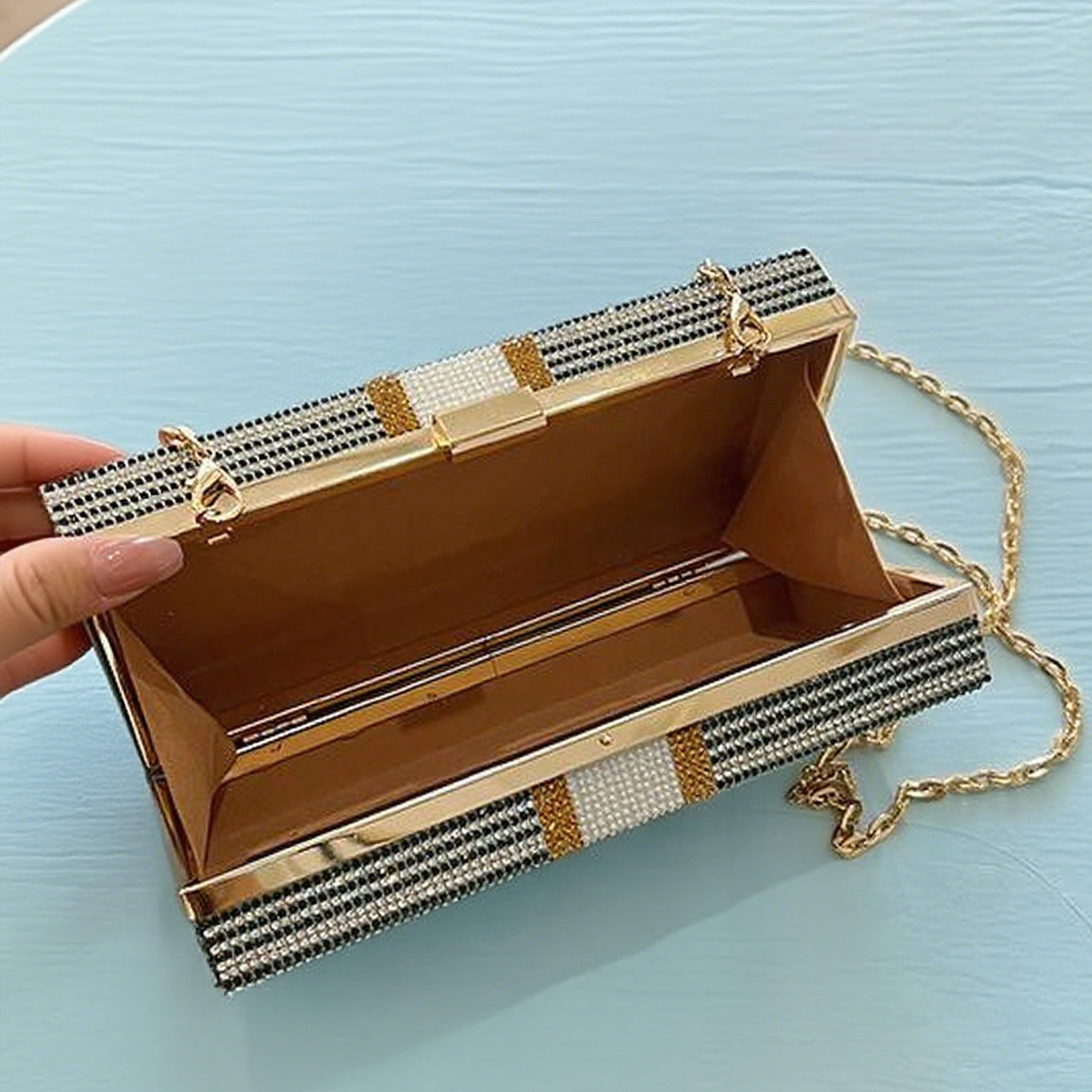 Fun diamond dollar box crossbody bag