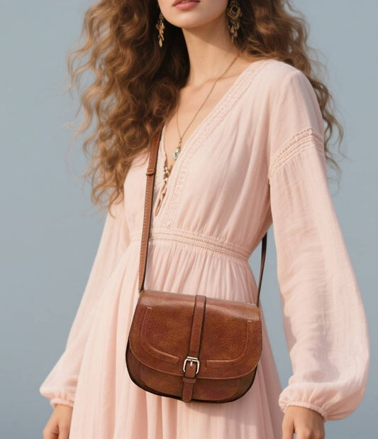 Vintage saddle bag crossbody bag