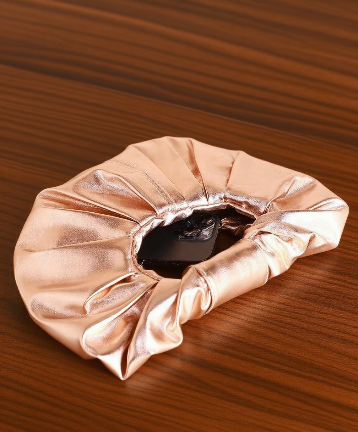 Elegant shiny metal party clutch
