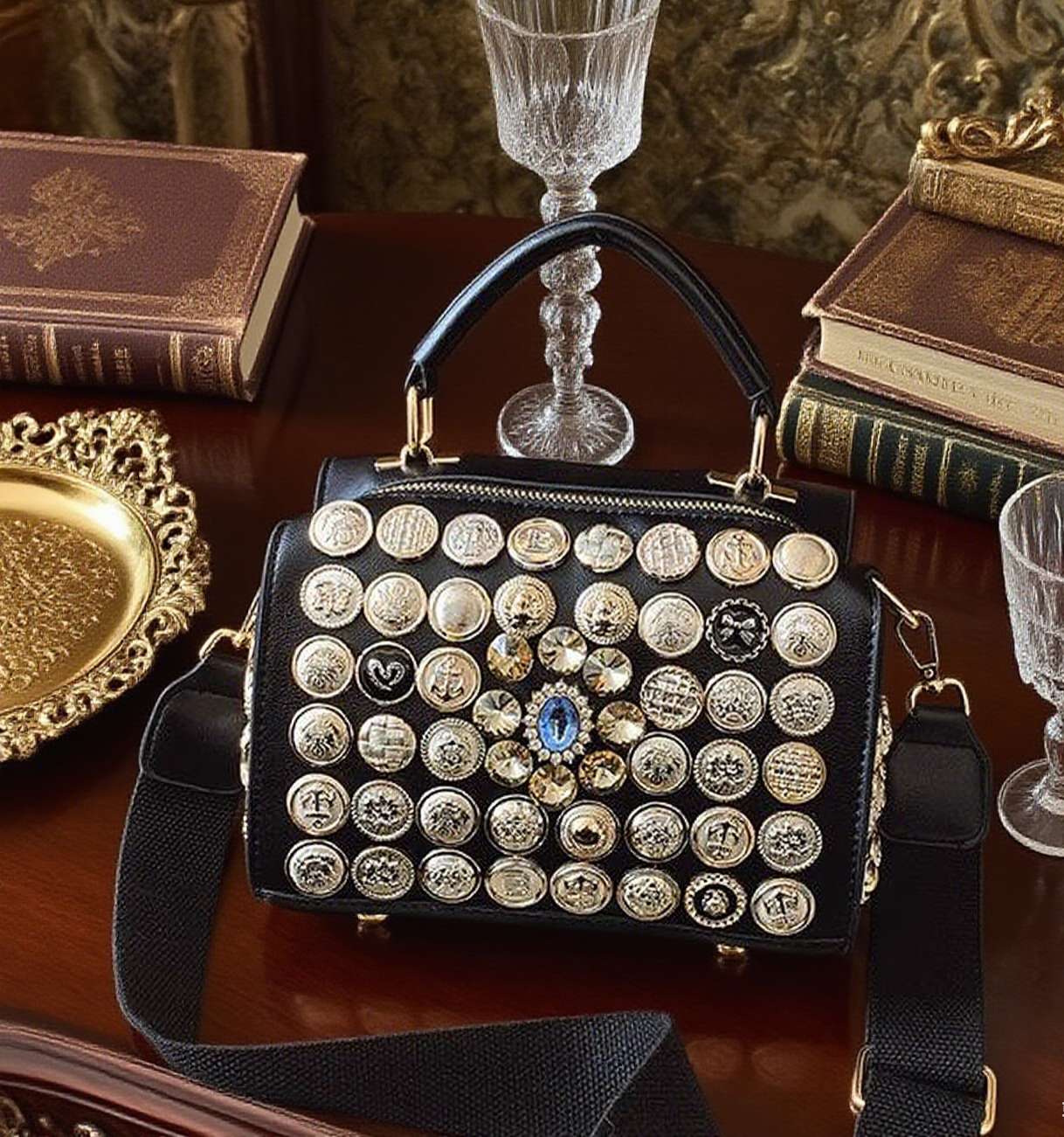 Elegant multi-button bag funny pack