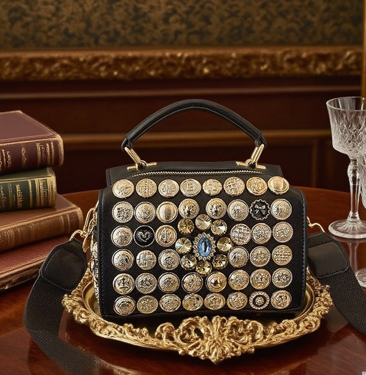 Elegant multi-button bag funny pack