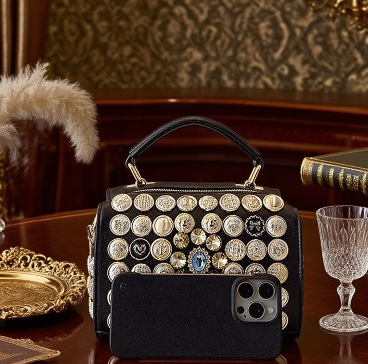 Elegant multi-button bag funny pack