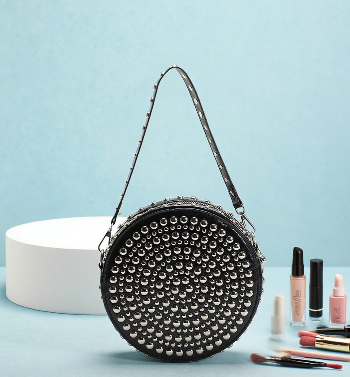 Round y2k rivet bag funny pack
