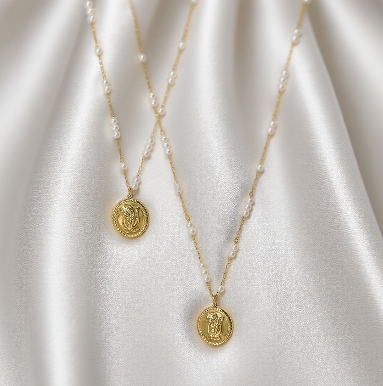 Vintage Lily Of The Valley Oval Beaded Necklace
