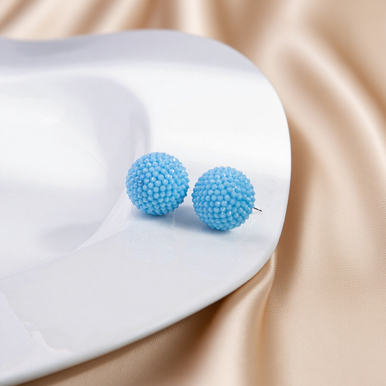 Stylish Geometric Round Love Stud Earrings