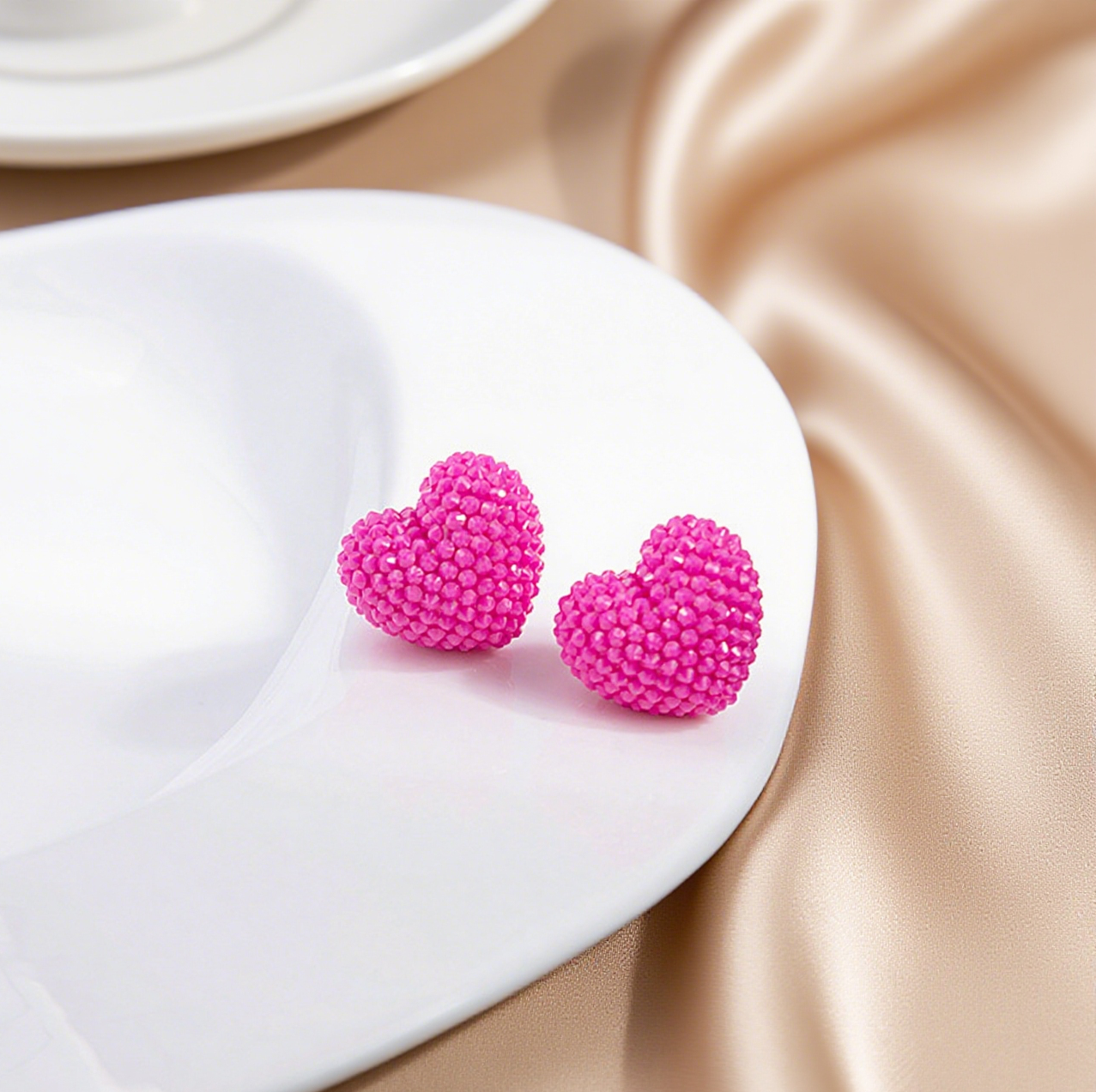 Stylish Geometric Round Love Stud Earrings