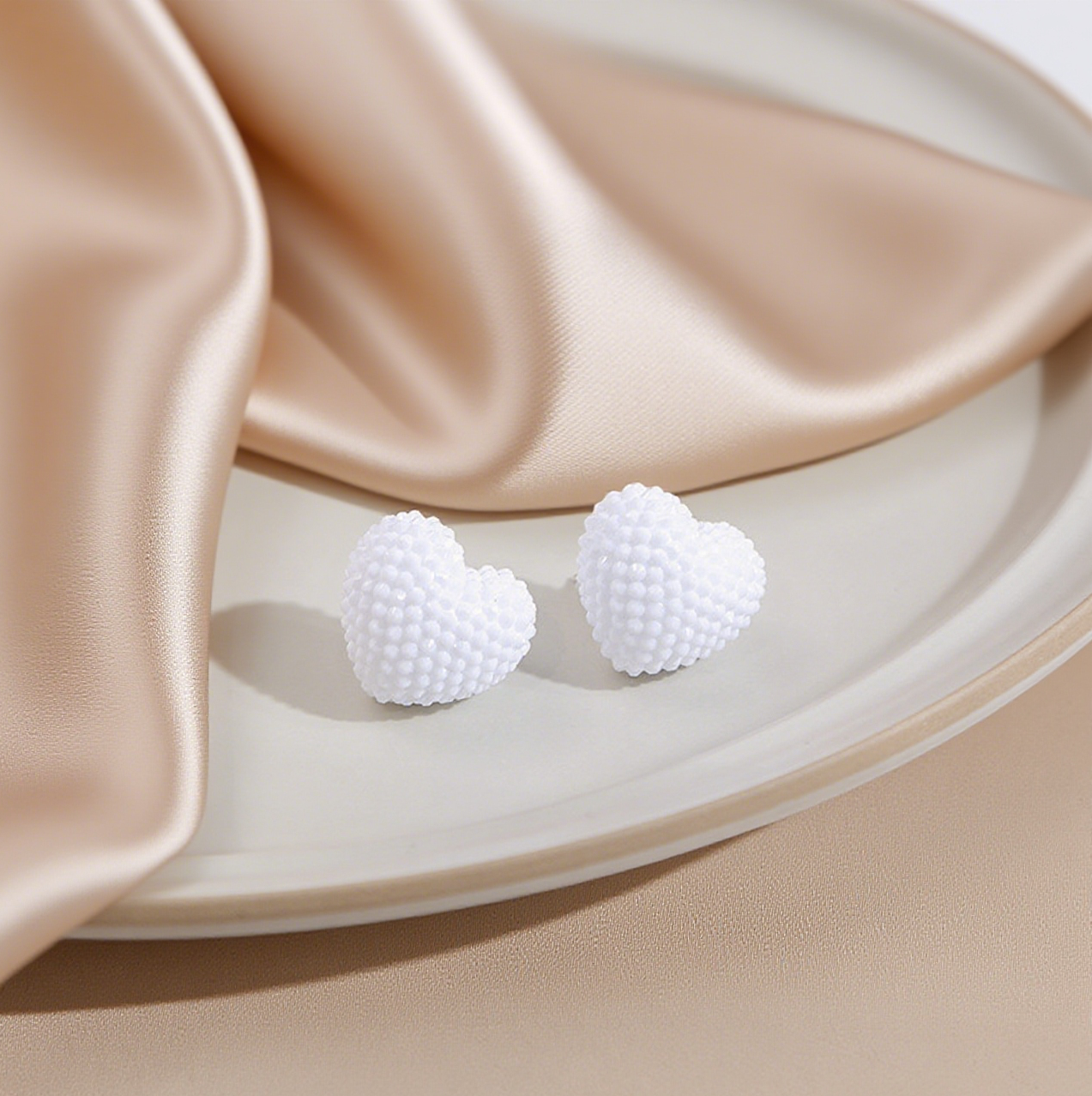 Stylish Geometric Round Love Stud Earrings