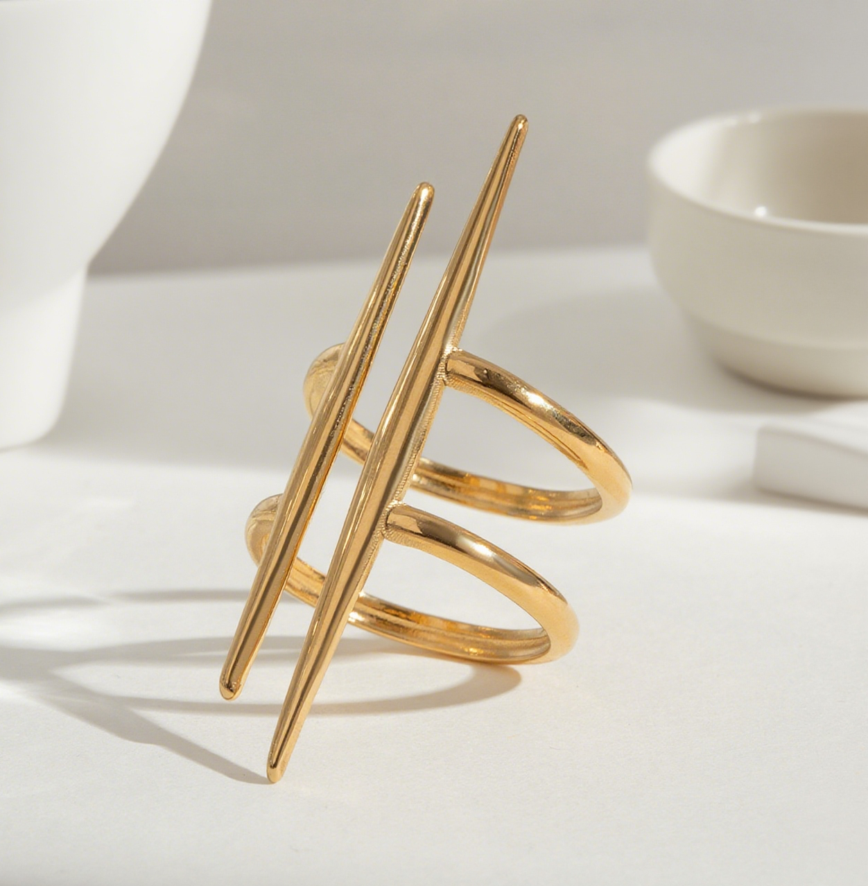 Stylish Statement Stainless Steel Stacking Rings