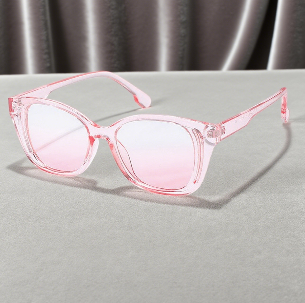Stylish Cut-Out Large Square-Frame Sunglasses