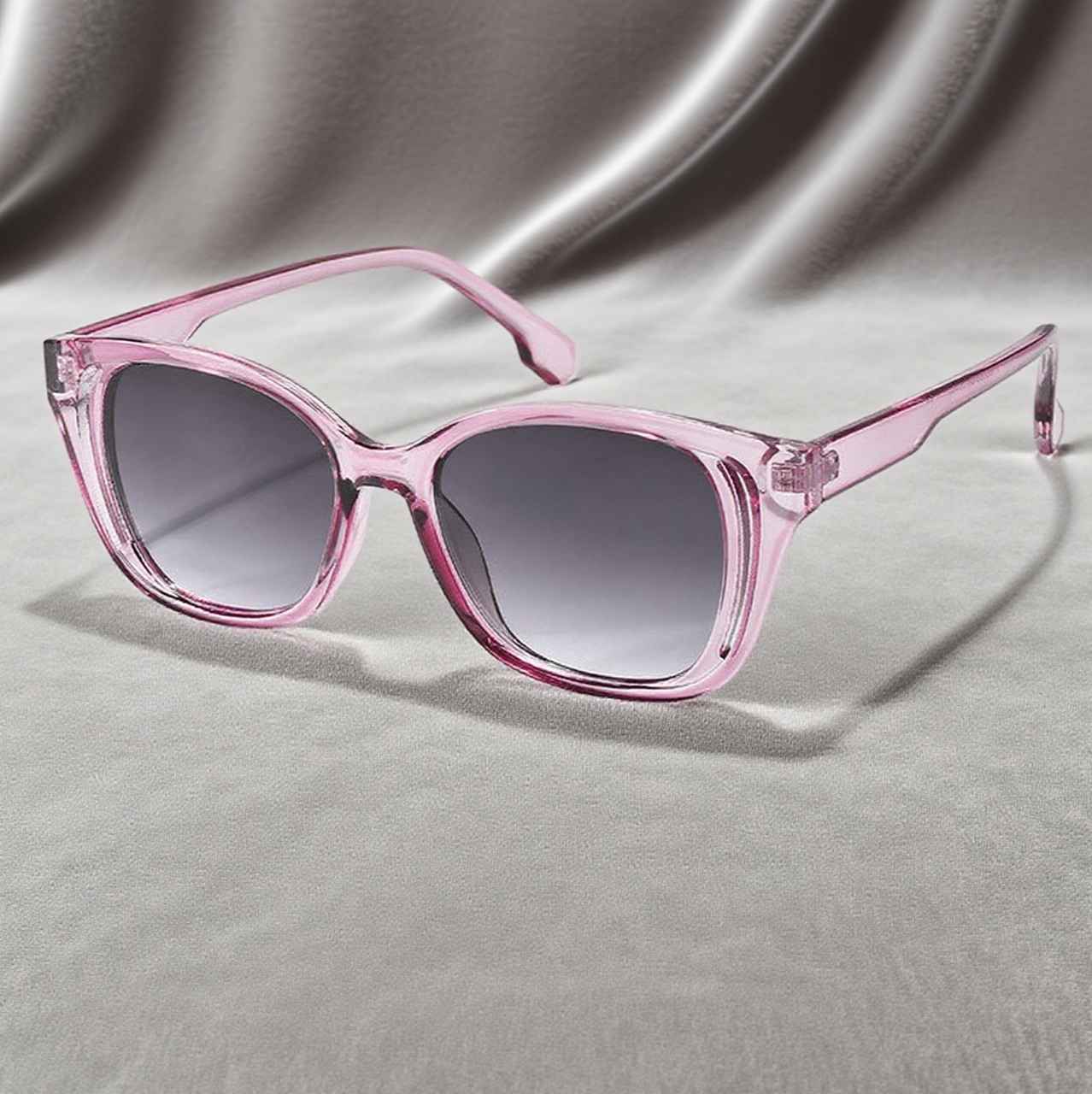 Stylish Cut-Out Large Square-Frame Sunglasses
