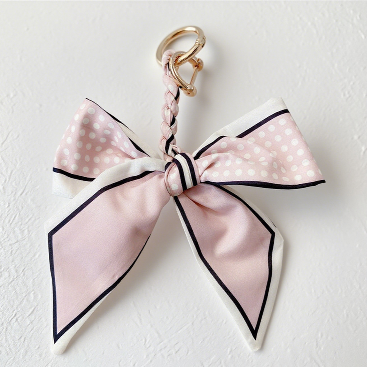 Fashion Silk Scarf Bow Bag Accessories Keychain