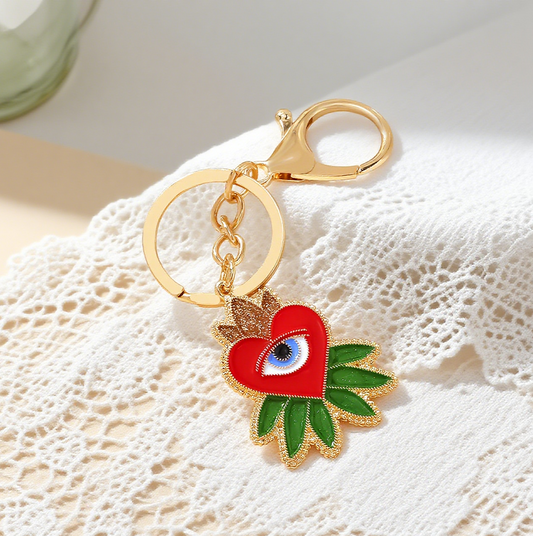Creative Devil'S Eye Pendant Metal Keychain