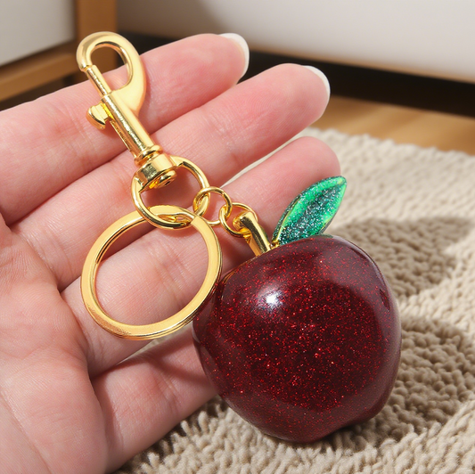 Shiny Apple Leafy Accessory Keychain