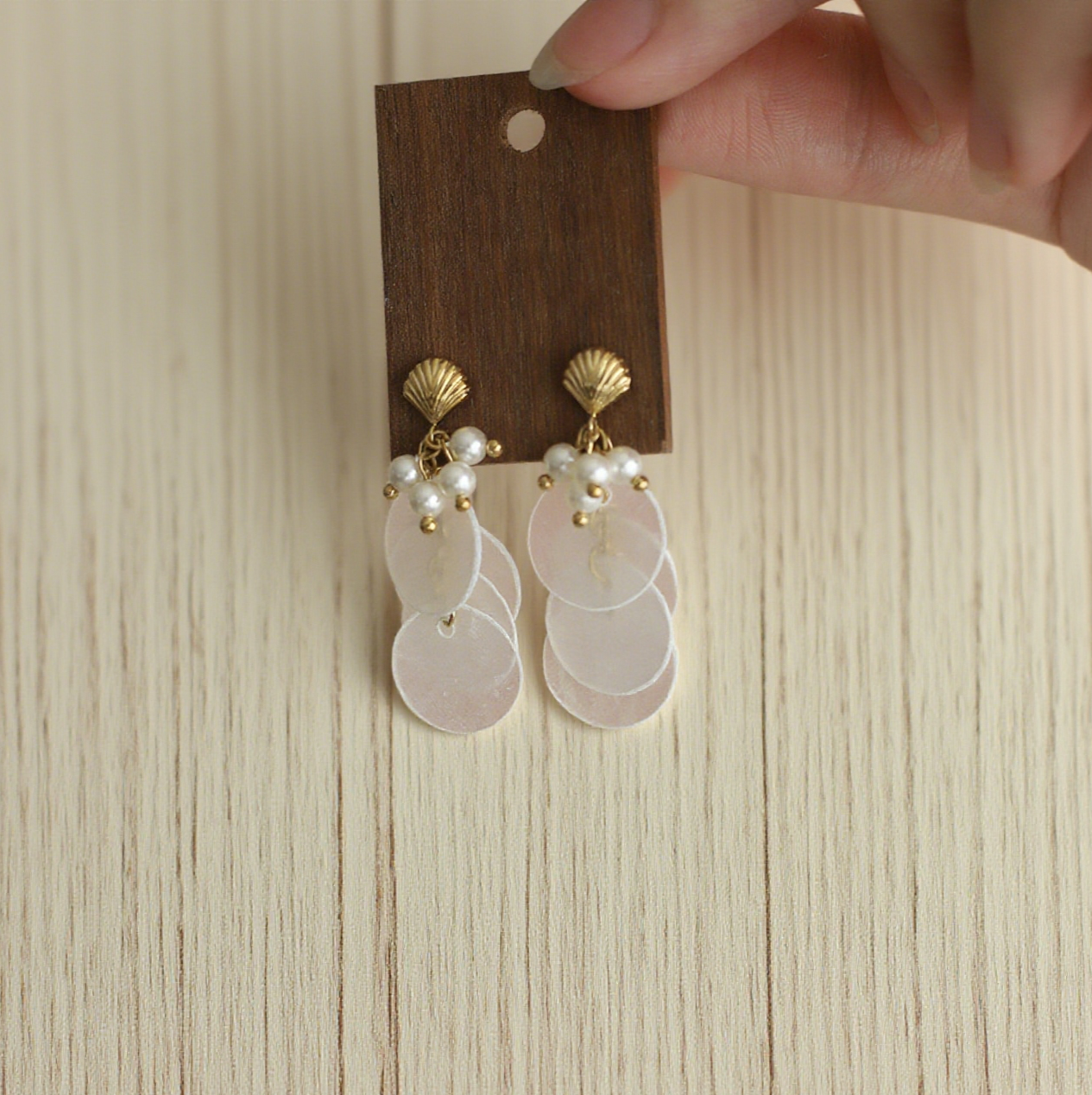 Seaside Resort Style Tassel Shell Fashion Earrings