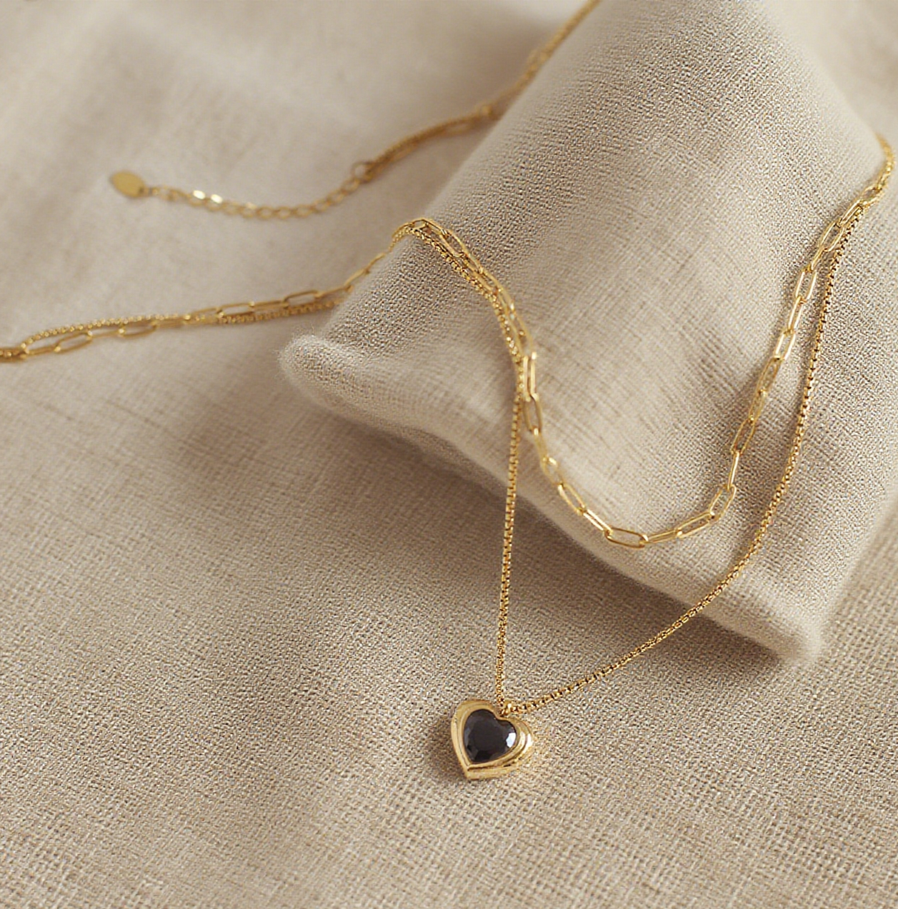 Vintage Double Stacked Love Necklace