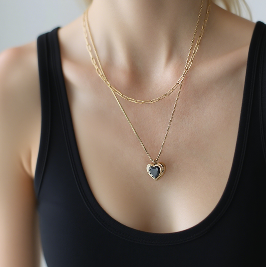 Vintage Double Stacked Love Necklace
