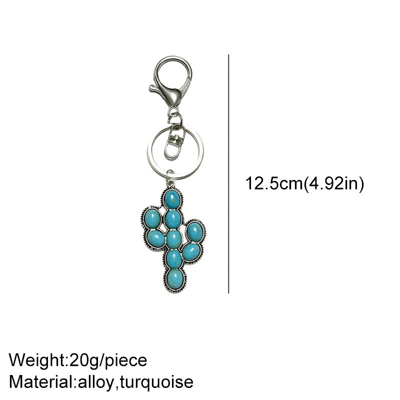 Western Style Turquoise Keychain