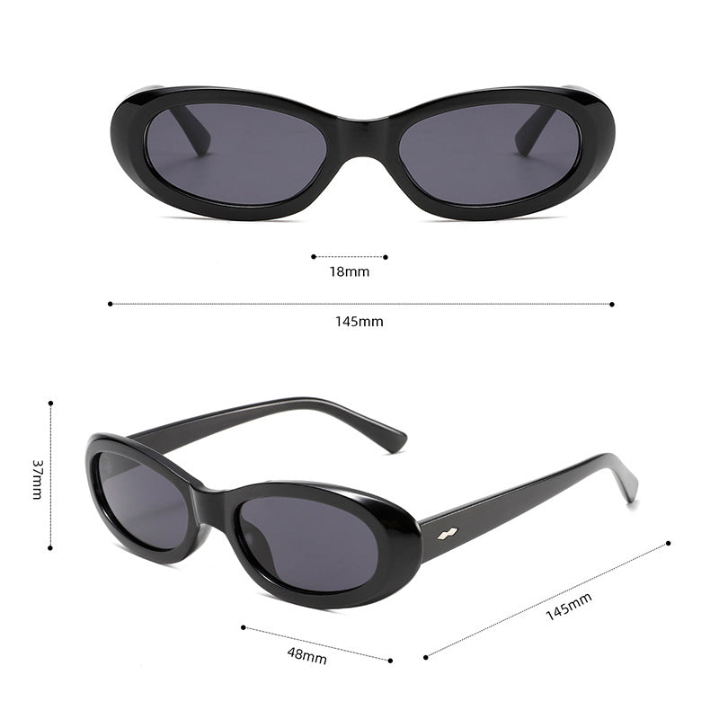 Trendy Oval Cat-Eye Sunglasses