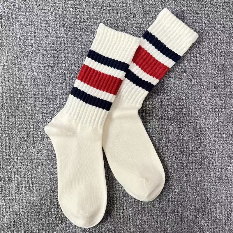 Contrast Striped Athletic Socks