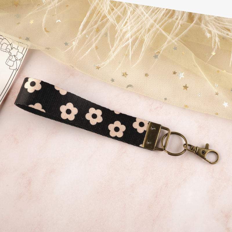 Bow & Floral Wristlet Keychain