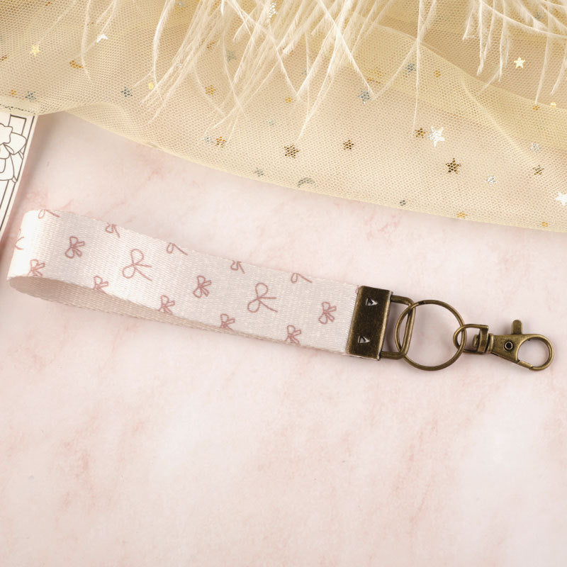 Bow & Floral Wristlet Keychain