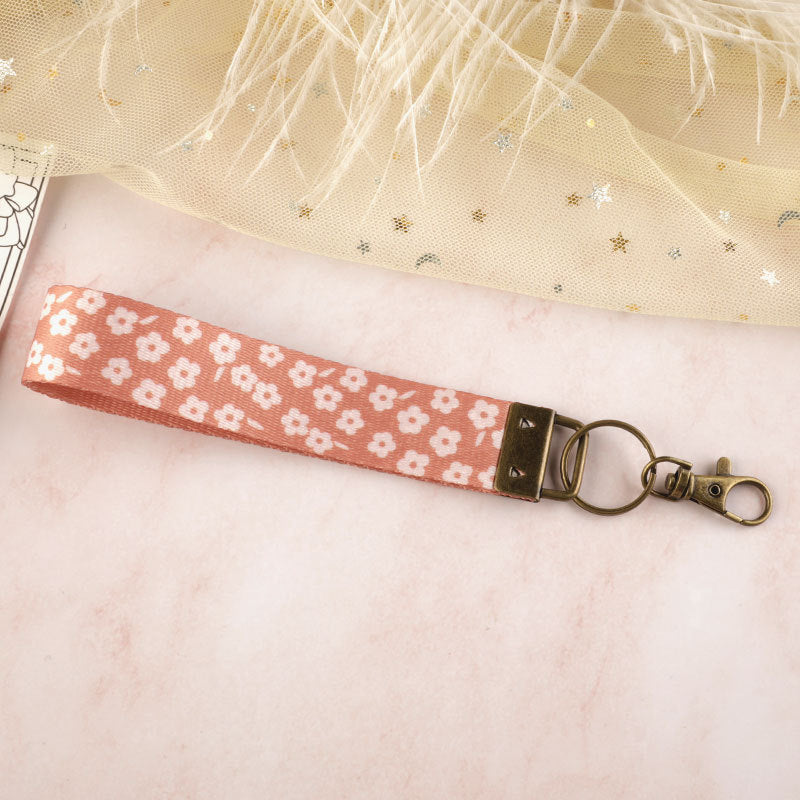 Bow & Floral Wristlet Keychain