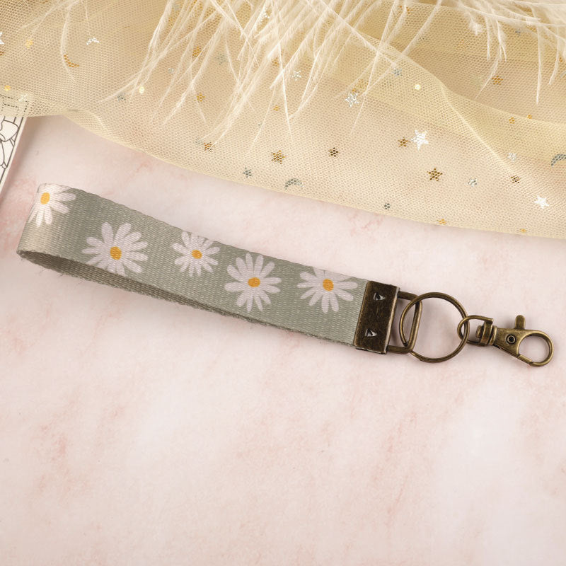 Bow & Floral Wristlet Keychain