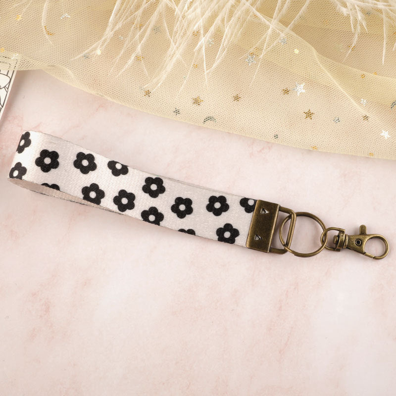 Bow & Floral Wristlet Keychain