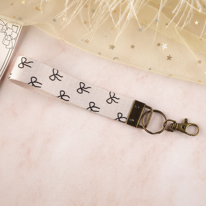 Bow & Floral Wristlet Keychain