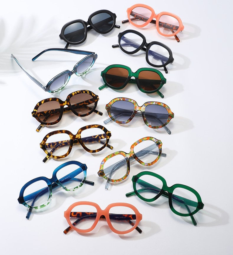 Vintage Large Round Frame Sunglasses